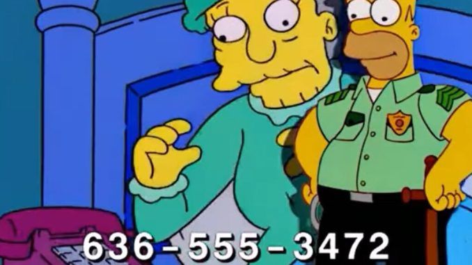 El número de teléfono de una empresa de Murcia apareció por casualidad en Los Simpson. Y ahí empezó su infierno